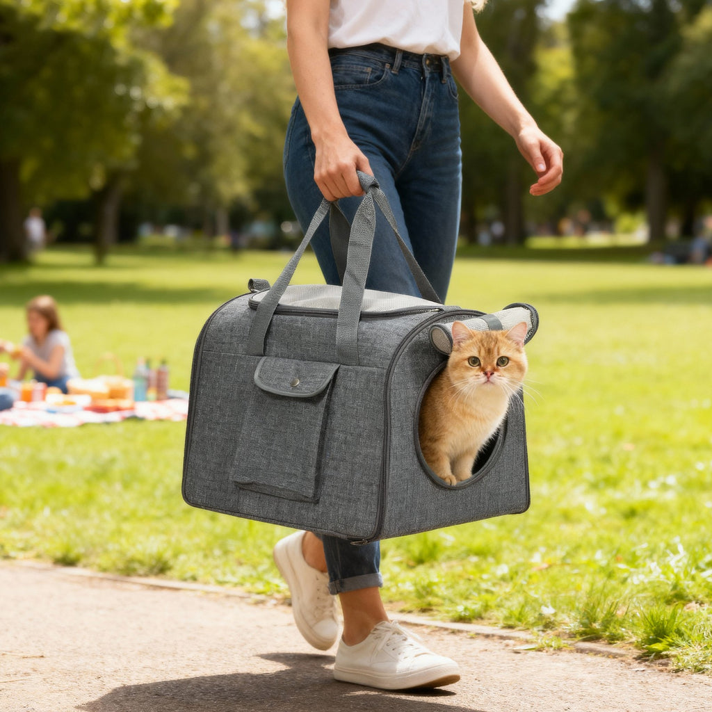 Foldable Cat Carrier Bag, Portable Pet Carrier for Small Pet up to 10Kg