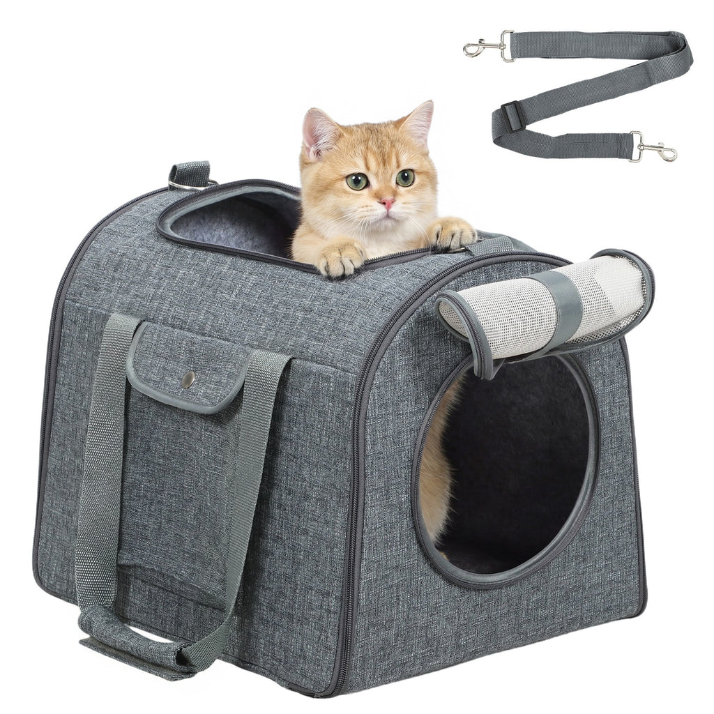 Foldable Cat Carrier Bag, Portable Pet Carrier for Small Pet up to 10Kg