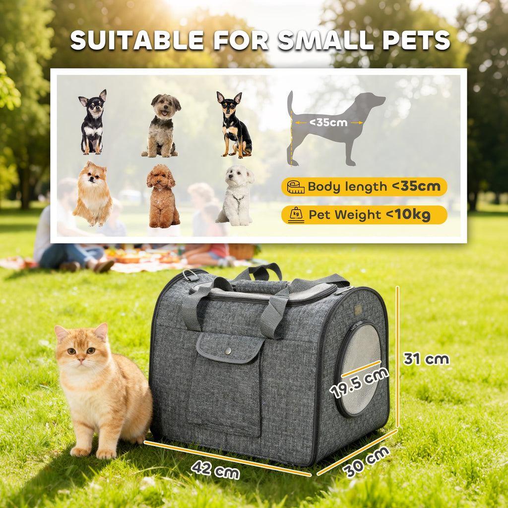 Foldable Cat Carrier Bag, Portable Pet Carrier for Small Pet up to 10Kg