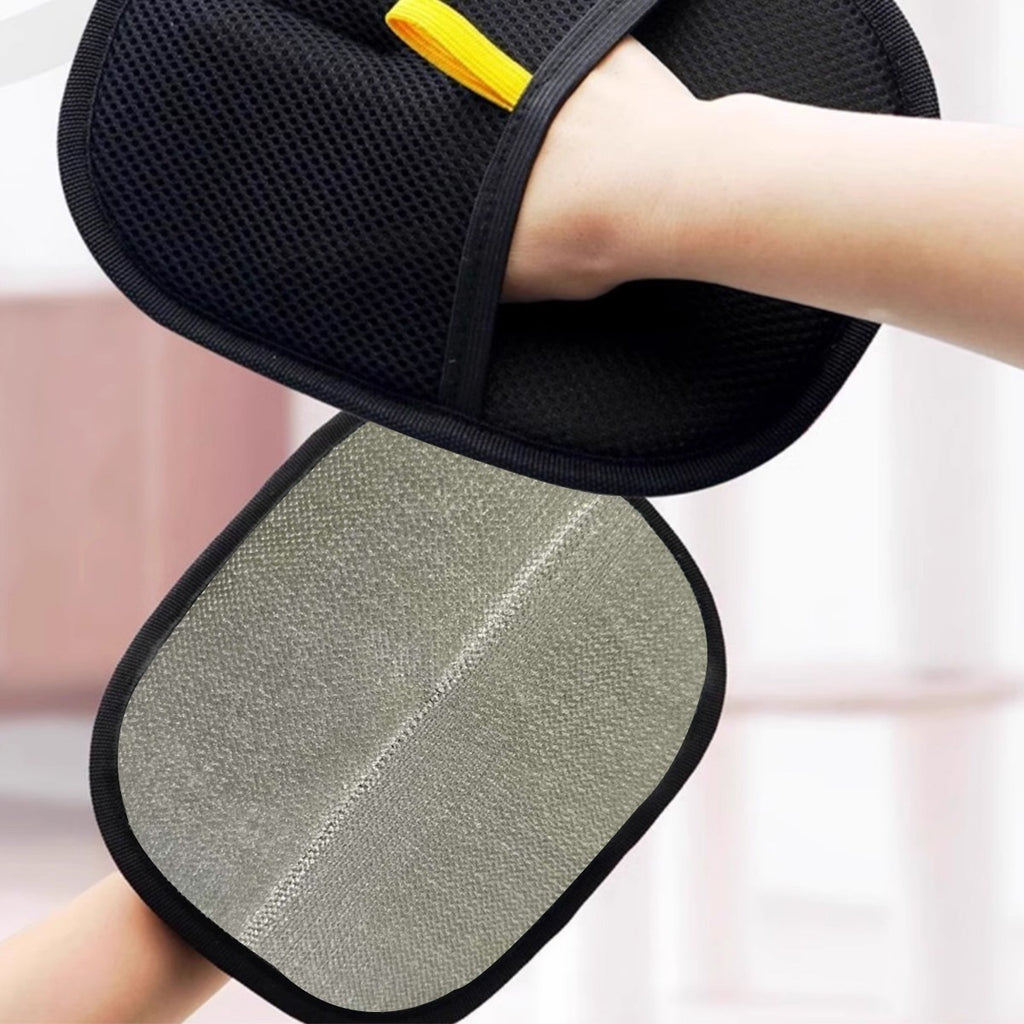 2X Electrostatic Pet Hair Removal Gloves Brush , Double-Sided Pet Grooming Glove