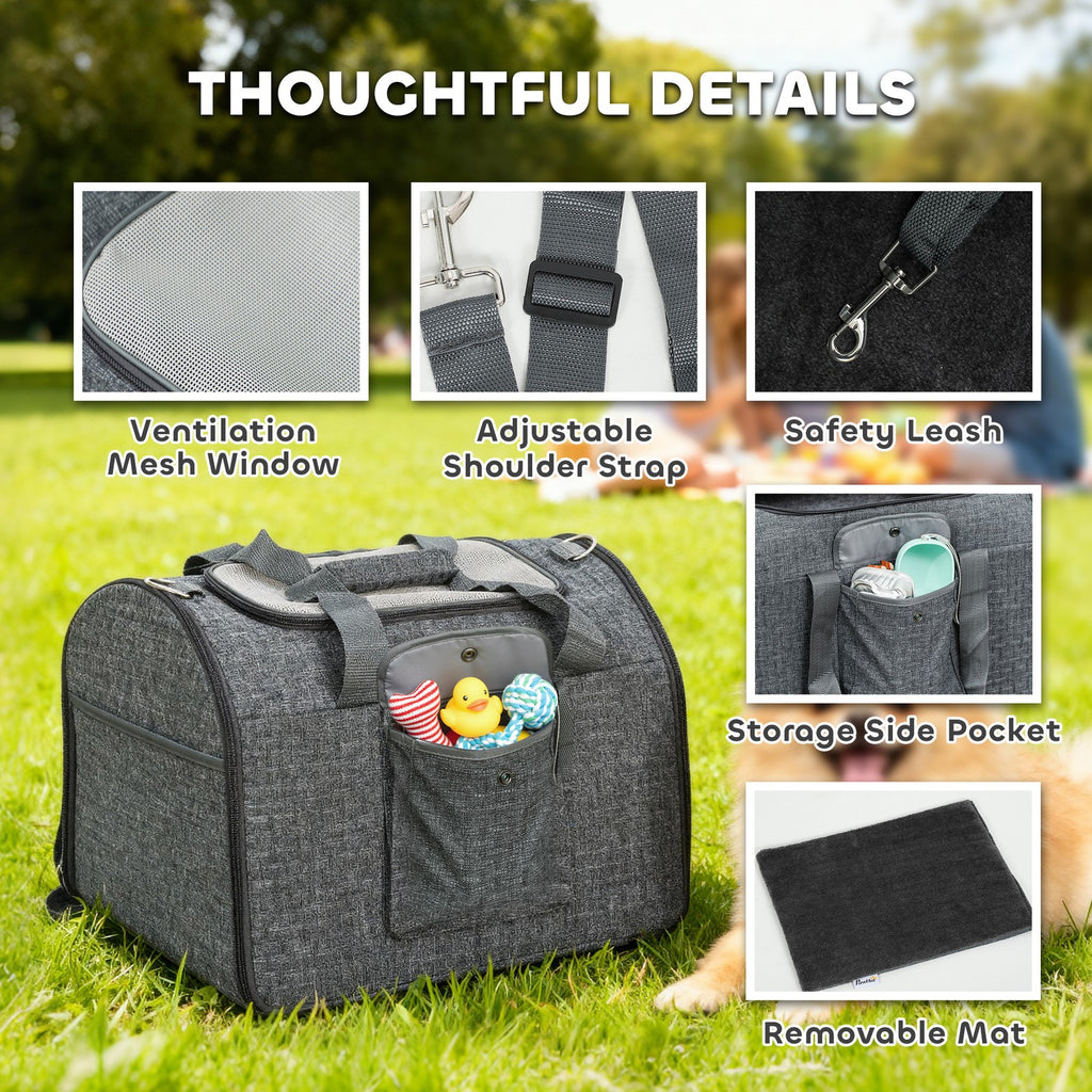 Foldable Cat Carrier Bag, Portable Pet Carrier for Small Pet up to 10Kg